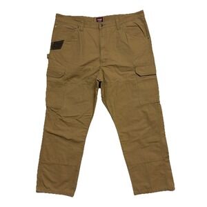 Wrangler Riggs Workwear Pants Mens 42X30 Carpenter Cargo‎ Ripstop Brown Utility